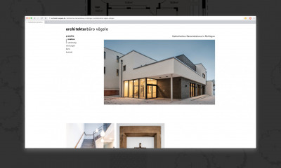 Webseite für das architekturbüro vögele, Reilingen