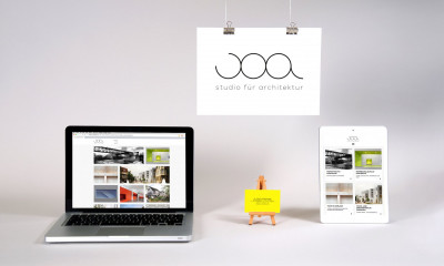 Logo und CMS-Webseite für joa – studio für architektur – in Karlsruhe